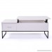 LAZYMOON Wood Lift Top Coffee End Table with Storage Space Modern Living Room Furniture White - B07D75HY8Q