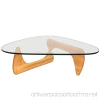 LeisureMod Imperial Triangle Coffee Table  Natural Wood - B00QM96DOU