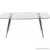 Mango Steam Pacifica Coffee Table - Radius - Clear Tempered Glass Top and Chrome Tube Base - B01N5HHLP0