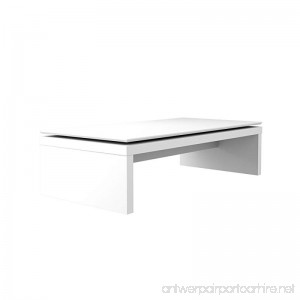 Manhattan Comfort 89652 Lincoln Rectangle Coffee Table White Gloss - B073RKPBPH