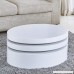NewRetailGlobal White Round Coffee Table Rotating Contemporary Living Room Furniture - B07D92D9YY