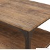 O&K Furniture Industrial Rectangular Coffee Table with Storage Bottom Shelf Brown 1-Pcs - B076S4JP1W