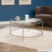 Sauder International Lux Round Coffee Table in Satin Gold - B00WNDM3HU