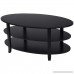 Tangkula Coffee Table 3 Tier Oval Shaped with Solid Wood Flared Legs End Table Tea Table - B078NS3G47
