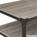 Walker Edison Furniture 48 Angle Iron Rustic Wood Coffee Table - Driftwood - B01MSLNEUY