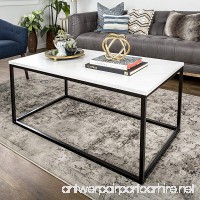WE Furniture 42" Mixed Material Coffee Table - Marble - B071172S9M