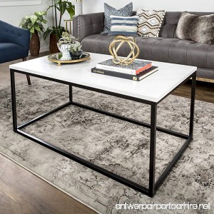 WE Furniture 42 Mixed Material Coffee Table - Marble - B071172S9M