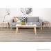 WE Furniture Retro Modern Coffee Table - White/Natural - B01N1VIPWI