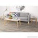 WE Furniture Retro Modern Coffee Table - White/Natural - B01N1VIPWI