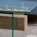 Wilmington Tempered Glass and Wood Coffee Table - B01NCHL6RY