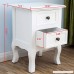 2 x White Nightstand Set 2 Bedside End Table Pair Shabby Chick Bedroom Furniture - B0728PDW5V