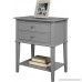 Ameriwood Home Franklin Accent Table with 2 Drawers Gray - B010S2WLFG