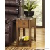 Ashley Furniture Signature Design - Breegin Contemporary Chair Side End Table - Rectangular - Brown - B0068CZT78