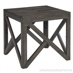 Ashley Furniture Signature Design - Haroflyn Contemporary Square End Table - Gray - B07C7MF71S