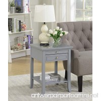 Convenience Concepts 7102045GY American Heritage End Table  Gray - B07CMJB5SB