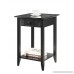Convenience Concepts American Heritage End Table with Shelf and Drawer Black - B002YD8DZ0