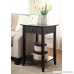 Convenience Concepts American Heritage End Table with Shelf and Drawer Black - B002YD8DZ0