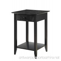 Convenience Concepts American Heritage End Table with Shelf and Drawer  Black - B002YD8DZ0