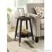 Convenience Concepts Wilson Mid-Century Round End Table with Bottom Shelf Black - B01M9E51F7
