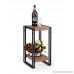 FIVEGIVEN Accent Side Table for Small Spaces End Table for Living Room/Bedroom Modern Wood and Metal Brown - B078RCXFLY
