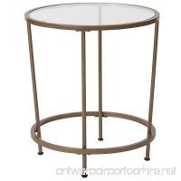 Flash Furniture Astoria Collection Glass End Table with Matte Gold Frame - B0797LYW86
