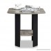 Furinno 2-11180GYW Simple Design End Table (Set of 2) Oak Grey/Black - B01D30R1RS