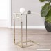 Holly & Martin – Colbi C Table/ Snack Side End Table (Gold w/ White Marble) - B07BNV7C7Y