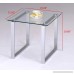 Kings Brand Chrome Finish With Glass Top End Table - B005BF1QWK