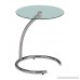 Kings Brand Chrome With Glass Modern Accent Side End Table - B00ZDVY5ZM