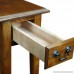 Leick Chair Side End Table Medium Oak Finish - B002D1E37A