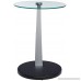 Monarch Specialties Bentwood Accent Table with Tempered Glass Black/Silver - B008VQ2XFA