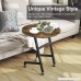 SONGMICS Vintage End Table Mobile Side Table for Living Room Wood Look Accent Furniture with Metal Frame Easy Assembly ULNT55X - B07BNJWDB4