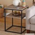 Target Marketing Systems Piazza Collection Modern Reclaimed Sleek End Table With Open Shelf Wood/Metal - B072MGBTBM