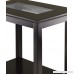 Winsome Genoa Rectangular End Table with Glass Top And Shelf - B0094G35L2