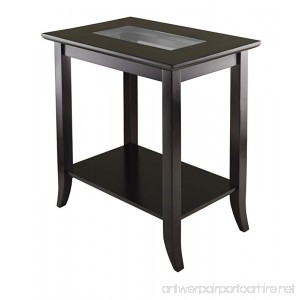 Winsome Genoa Rectangular End Table with Glass Top And Shelf - B0094G35L2