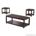 3 Pc. Kings Brand Cherry Finish Wood Coffee Table & 2 End Tables Occasional Set - B00YHE7VSO
