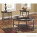 Ashley Furniture Signature Design - Sandling Occasional Table Set - End Tables and Coffee Table - 3 Piece - Round - Rustic Brown - B00B11RRJY