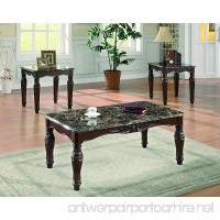 Coaster Traditional Brown Faux Marble Three Piece Occasional Table Set - B007B734R6