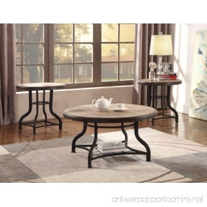Kenneth 3-Pc Wood/Metal Coffee Table Set by Crown Mark - B079W2HJXP