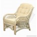 Malibu Rattan Wicker Living Room Set 3 Pieces White Wash Coffee Table 2 Lounge Chairs w/cream cushions - B01C4M0C68