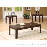 Monarch Specialties 3-Piece Table Set Cappuccino - B004N5D2VW