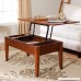 Rich Cherry Wood Finish 3 Piece Living Room Table Set Lift Top Storage Coffee Table + 2 End Tables - B07BD1BRC3