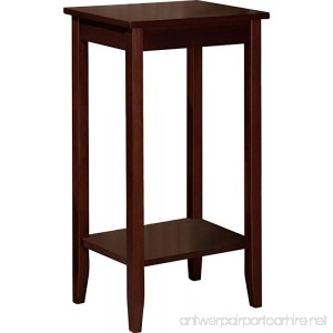 Set of 2 Rosewood Tall End Tables Coffee Brown - B00WFHD5XK