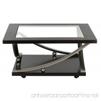 Standard Furniture Melrose Square Cocktail Table with Glass Top  Brown - B00N2SXESC