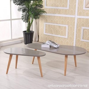 US Pride Furniture CT-238-Grey 2-Piece Wood Coffee Table Set Iron Grey - B016S0PSHU