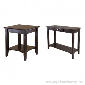 Winsome Wood Nolan End Table + Winsome Nolan Console Table with Drawer Bundle - B071WW27YR