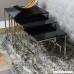 Halt Decor Cortona Glass & Polished Nickel Nesting Tables Set 3 Count | 20513 - B073WJT7JW