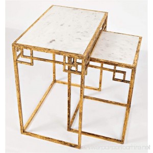 Jofran 2-Pc Nesting Table Set in Gold Finish - B077W4DNY6
