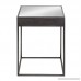 Kate and Laurel Aleksand Industrial Modern Square Mirror and Metal Accent Side End Table Metallic Gray 16-inches wide x 16-inches deep x 22-inches tall - B0742NL22R