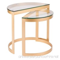 LumiSource 2-Pc Nesting Table Set in Gold and Clear Finish - B079KHN1DH